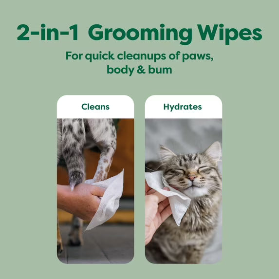 Hypoallergenic Pet Grooming Wipes — 6 Pack