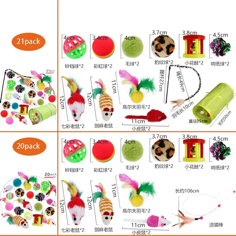 Kitten Starter Kit — 21-Piece Set with Collapsible Tunnel