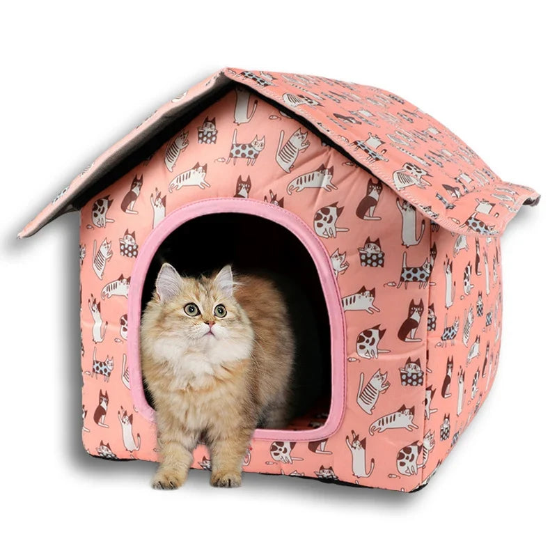 Banana-Shaped Cozy Cat Bed House