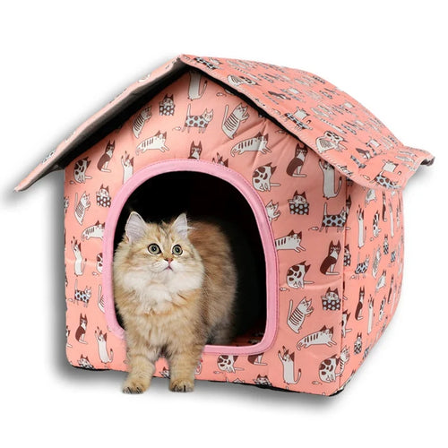 Banana-Shaped Cozy Cat Bed House