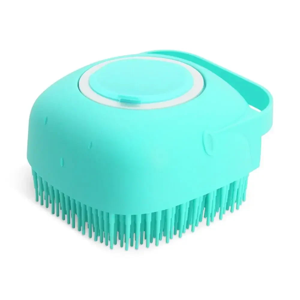 2-in-1 Silicone Dog Shampoo Brush with Dispenser