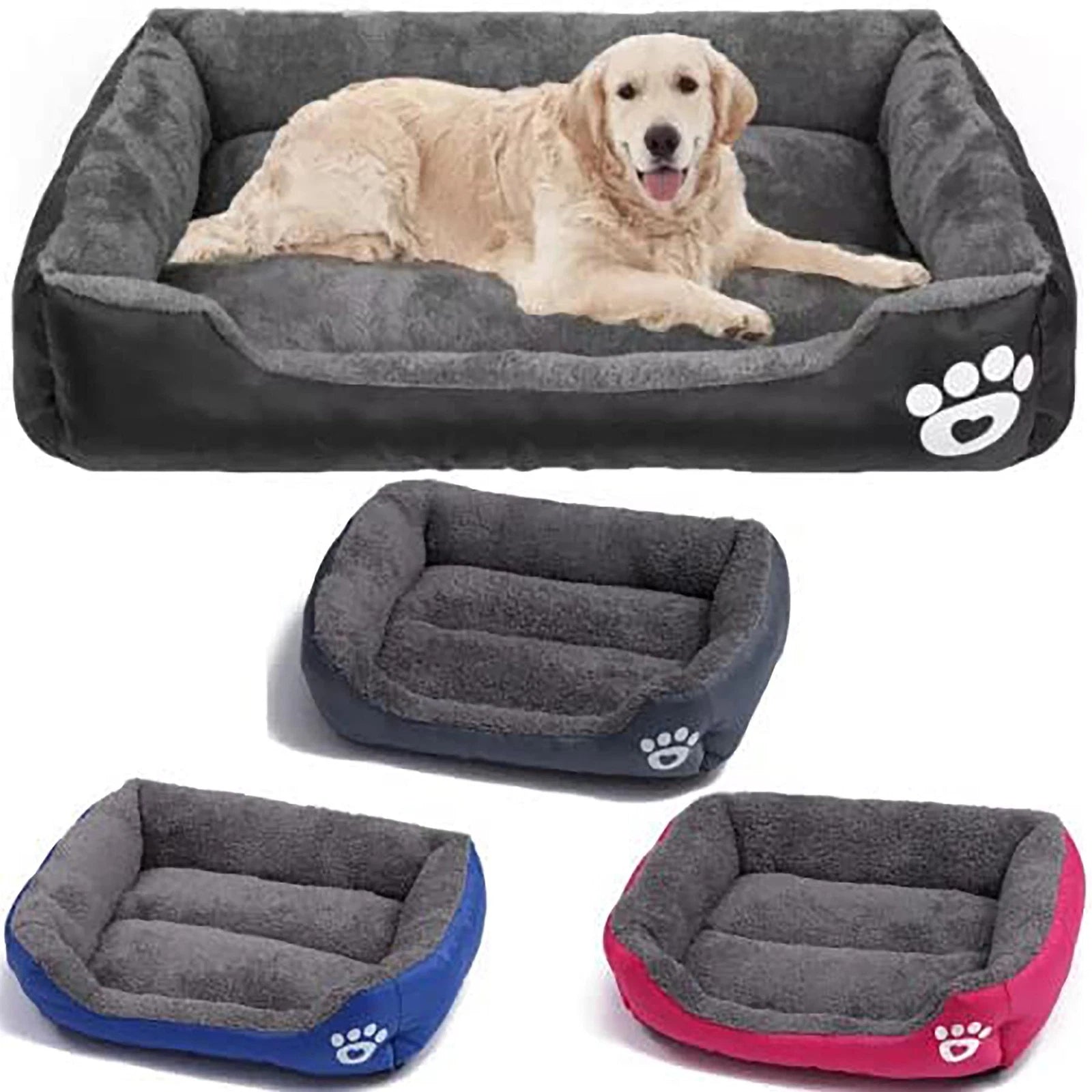 Extra Large Washable Dog Bed — Soft & Calming